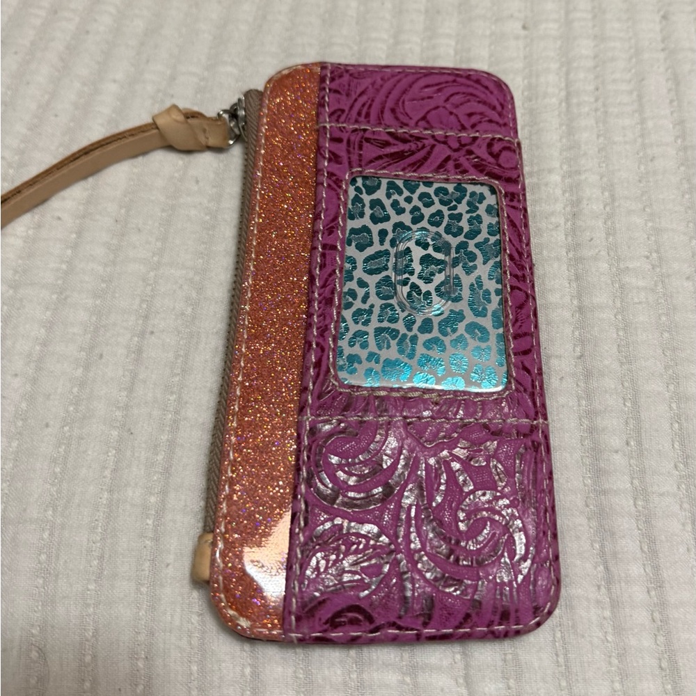 Consuela Pink and Orange Wristlet